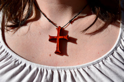 Wooden Cross Necklace