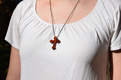 Wooden Cross Necklace