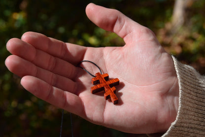 Wooden Cross Necklace