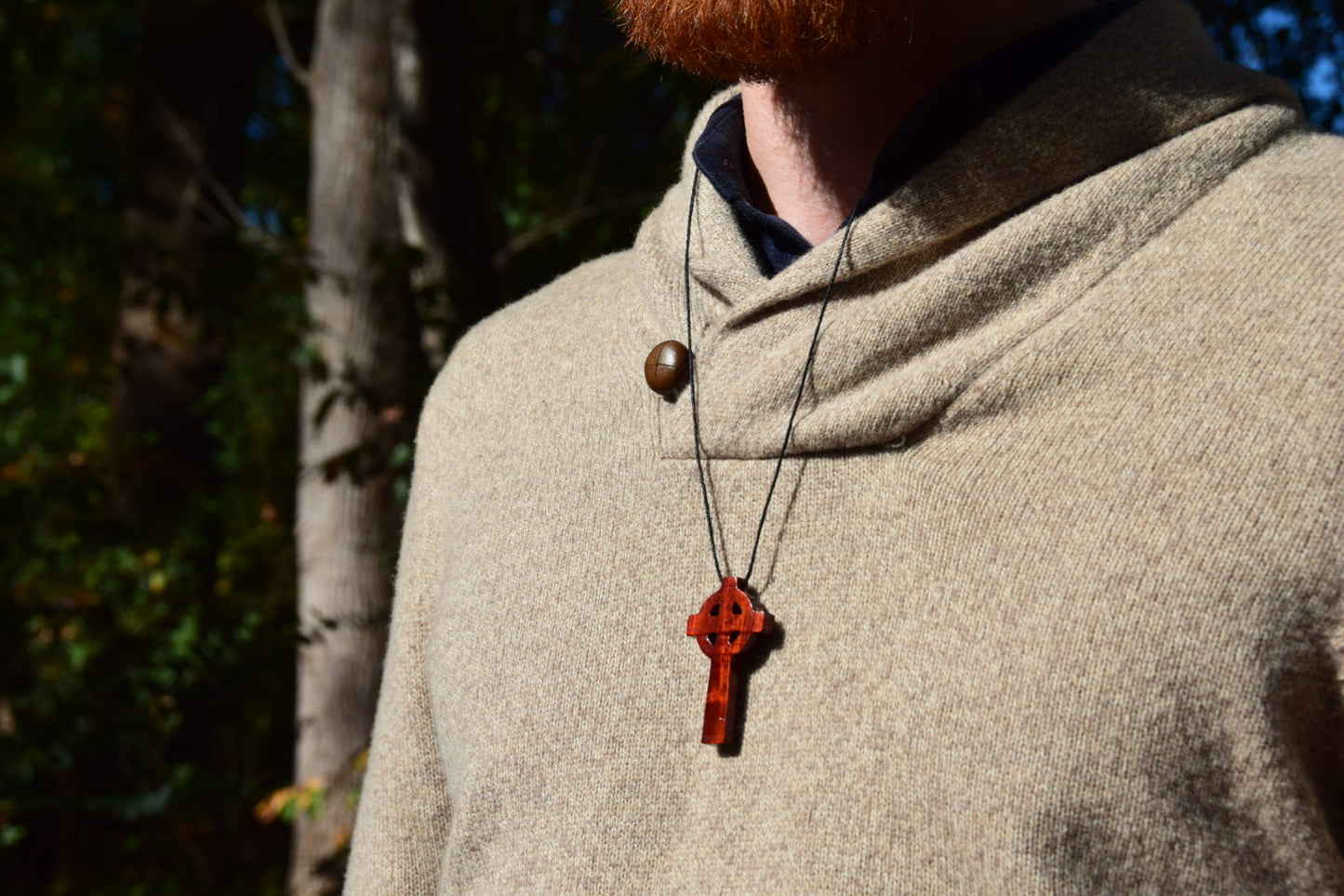 Wooden Cross Necklace