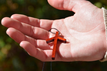 Wooden Cross Necklace